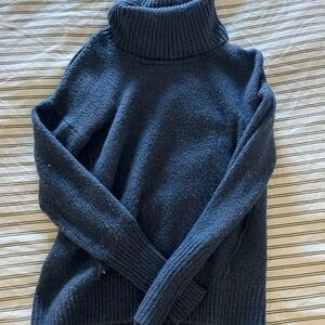 Women's Navy Turtleneck Sweater